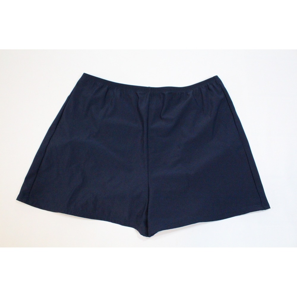T.H.E. Swimwear Navy Blue High Waist Swim Shorts with Liner Womens 16 USA Made